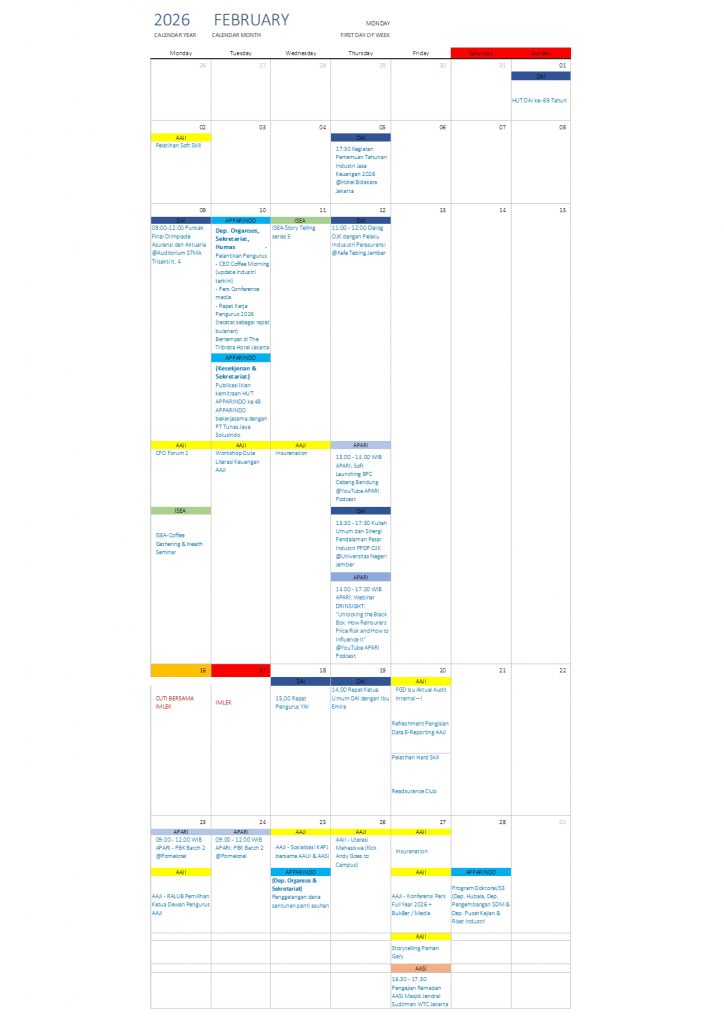 Kalender Februari 2026