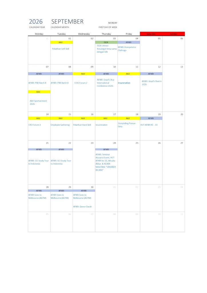 Kalender September 2026