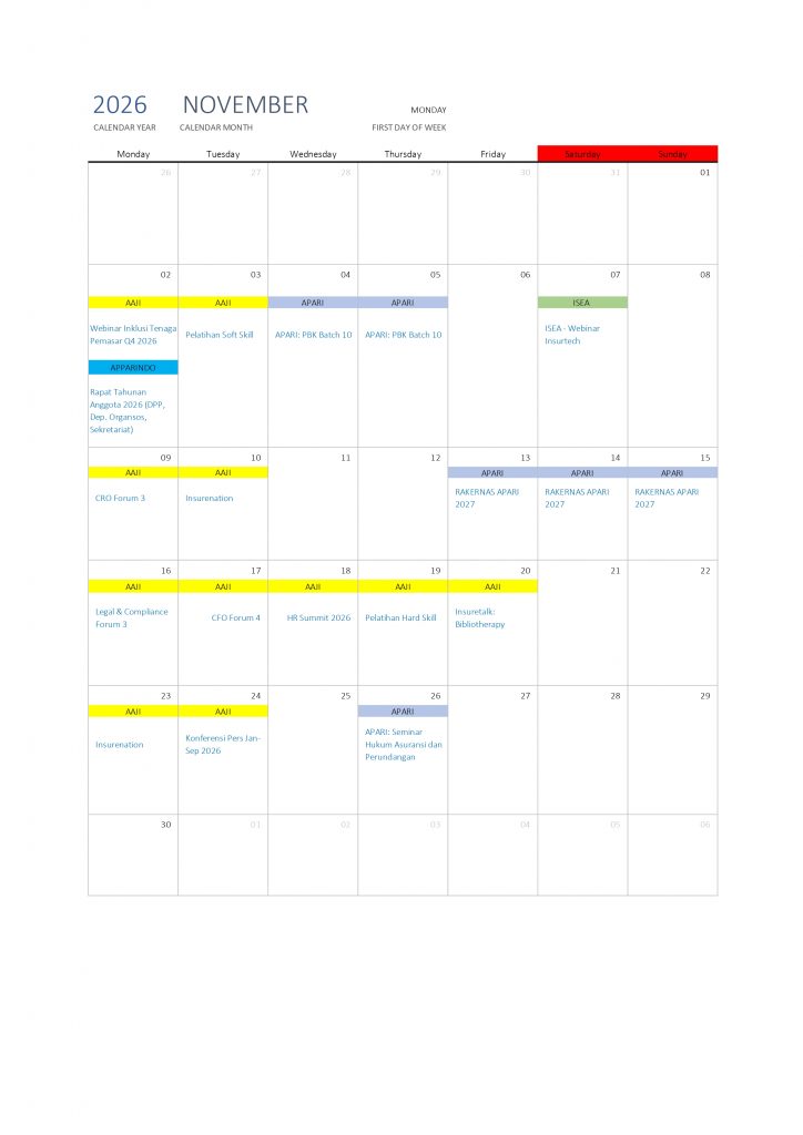 Kalender November 2026